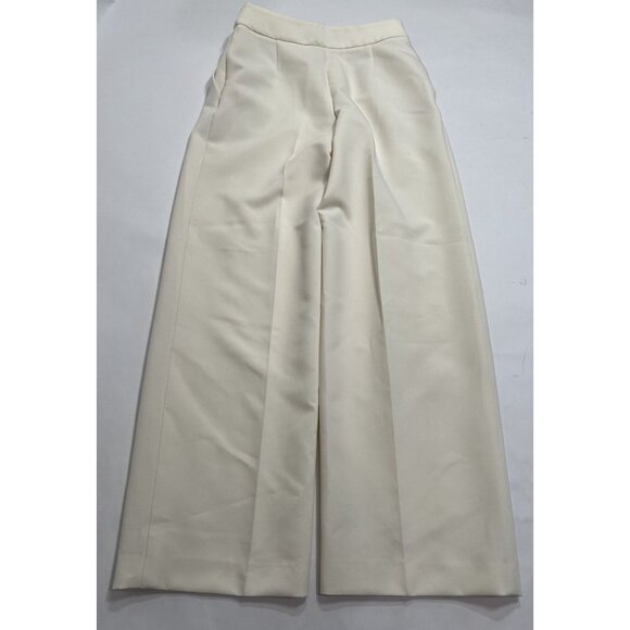 Mango Buckle Waistband Straight Leg Pants in White - Picture 3 of 4